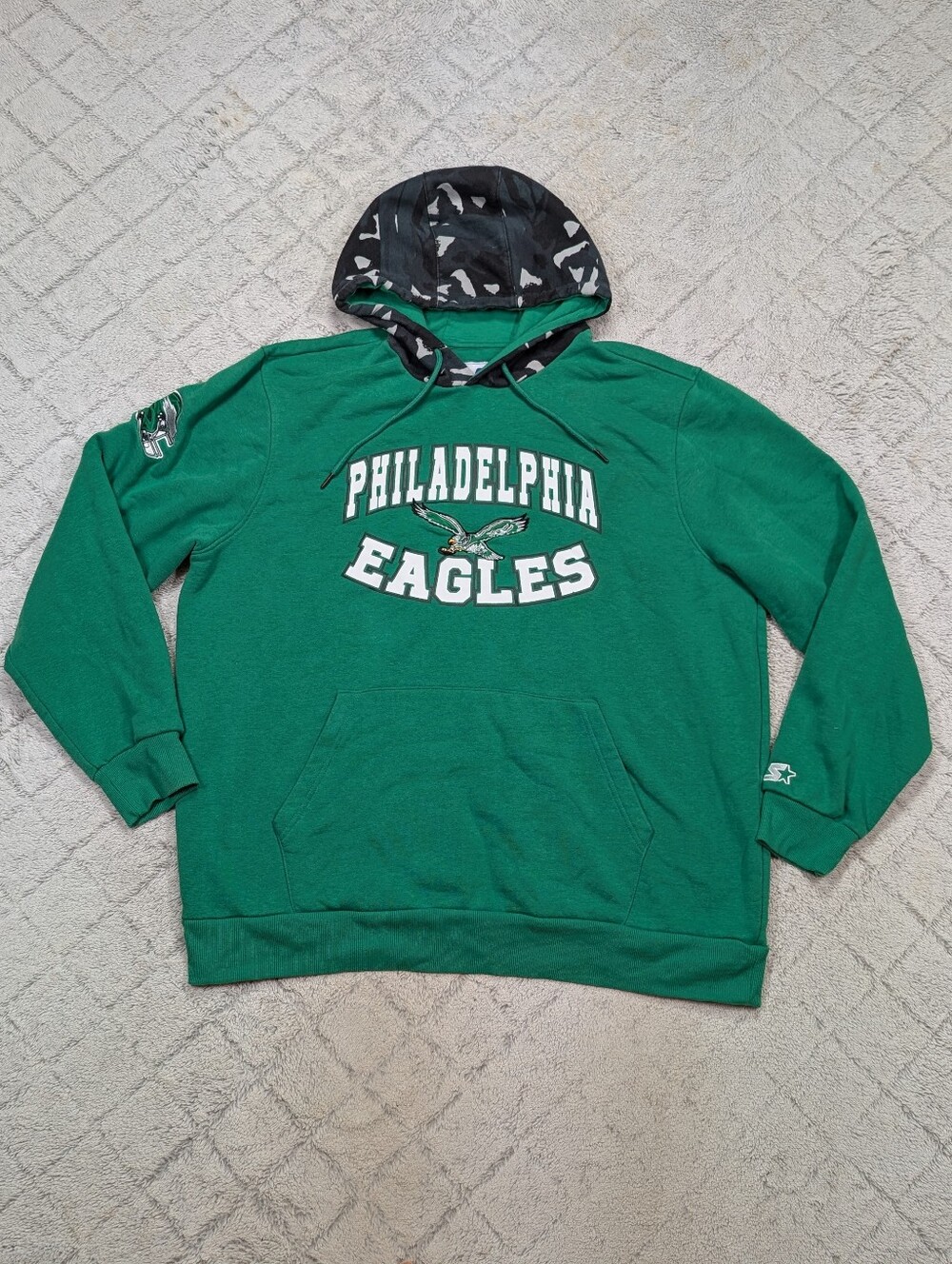 Philadelphia Eagles Hoodie Mens XXL Kelly Green Starter Thursday Night Gridiron